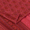 Sanskriti Vintage Sarees Pink Pure Silk Floral Printed Sari 5+yd Craft Fabric