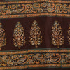 Sanskriti Vintage Sarees Brown Pure Silk Printed Sari 5+yd Craft Sustainable Fabric