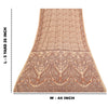 Sanskriti Vintage Sarees Peach 100% Pure Silk Printed Sari 5+yd Craft Sustainable Fabric