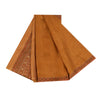Sanskriti Vintage Sarees Saffron Indian Pure Silk Printed Sari 6+yd Craft Fabric