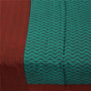Sanskriti Vintage Sarees Green Indian Pure Silk Printed Sari 5+yd Craft Fabric