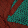 Sanskriti Vintage Sarees Green Indian Pure Silk Printed Sari 5+yd Craft Fabric