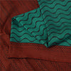 Sanskriti Vintage Sarees Green Indian Pure Silk Printed Sari 5+yd Craft Fabric
