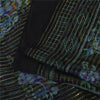 Sanskriti Vintage Sarees Black Pure Silk Printed Woven Sari 6+yd Craft Fabric
