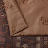 Sanskriti Vintage Sarees Brown Pure Silk Warli Art Print & Zari Sari 6+yd Fabric