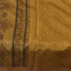 Sanskriti Vintage Sarees Heena Green Pure Silk Printed Sari 5+yd Craft Fabric