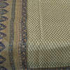 Sanskriti Vintage Sarees Cremefarvede Indiske Ren Silke Trykte Sari 5+ yard Håndværksstof
