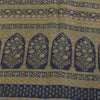 Sanskriti Vintage Sarees Cremefarvede Indiske Ren Silke Trykte Sari 5+ yard Håndværksstof