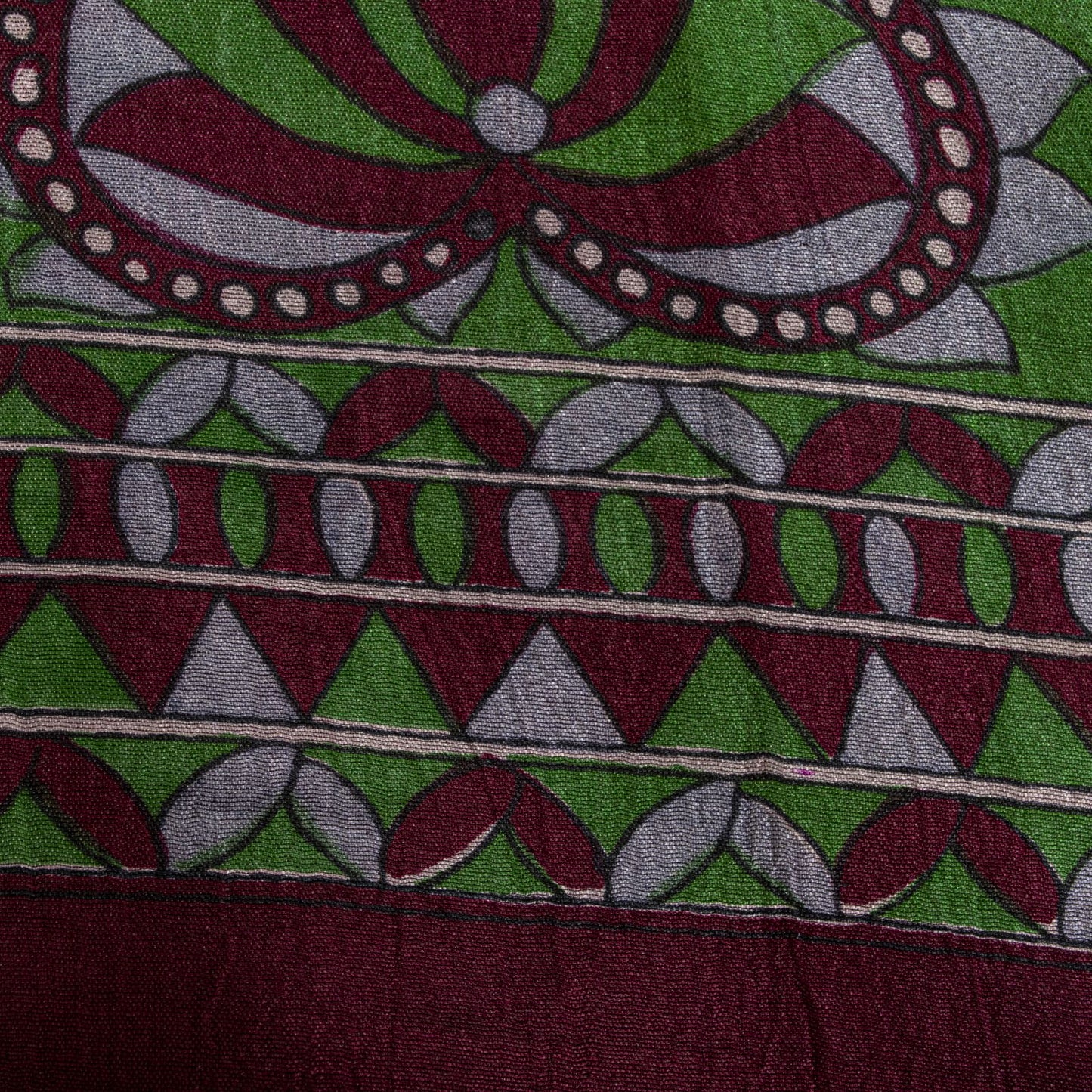 Sanskriti Vintage Saree Red Soft Pure Silk Peacock Palanqueen Print Sari Fabric