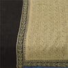 Sanskriti Vintage Sarees Cream Indian Pure Silk Printed Sari 5+yd Craft Fabric