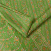 Sanskriti Vintage Sarees Grøn Indisk Ren Silke Trykt Sari 6+ yard Håndværksstof