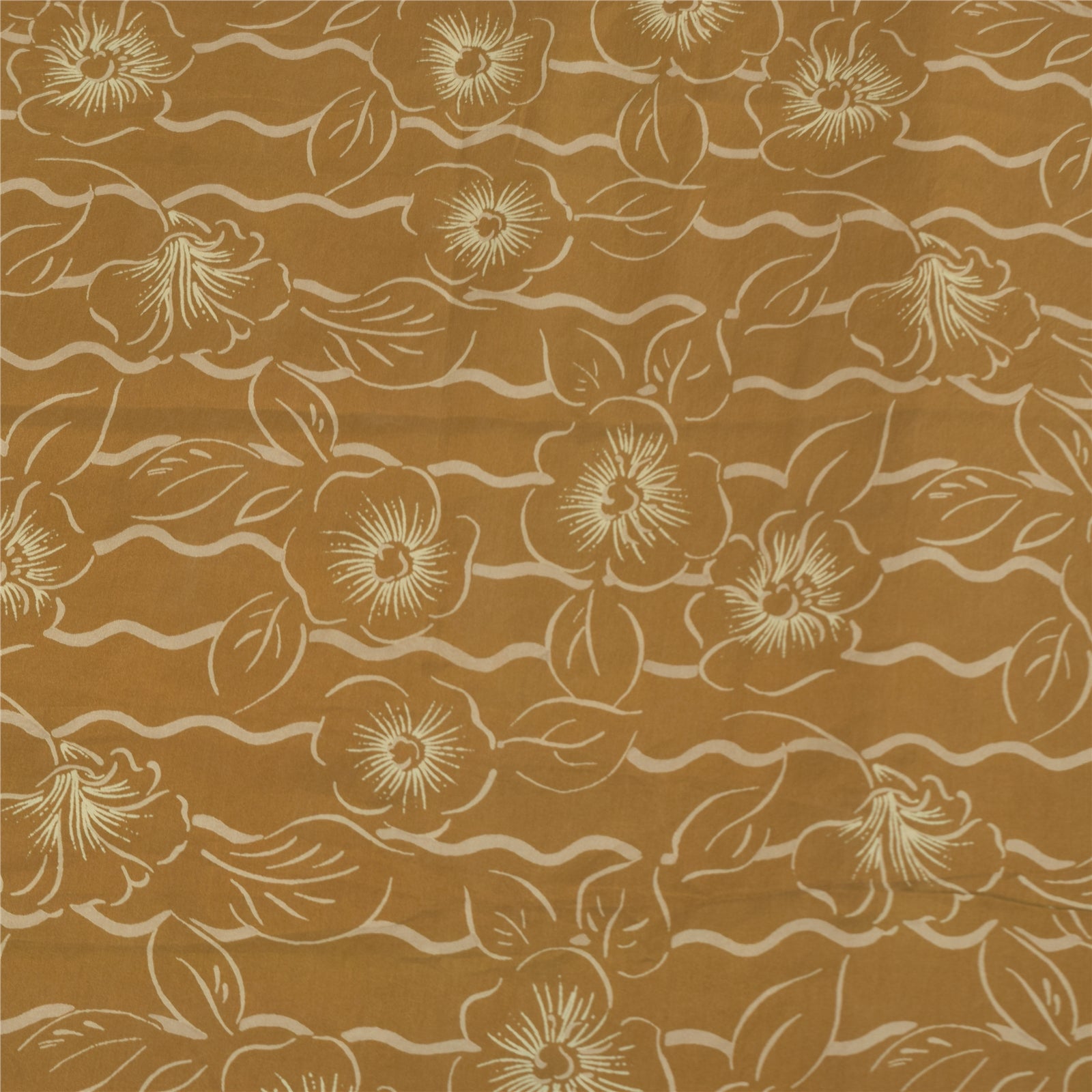 Sanskriti Vintage Sarees Gray 100% Pure Silk Printed Sari 5+yd Craft Fabric