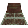 Sanskriti Vintage Sarees Brown Indian Pure Silk Printed Sari 5+yd Craft Fabric