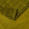 Sanskriti Vintage Sarees Green 100% Pure Silk Printed Sari 5+yd Craft Fabric