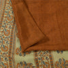 Sanskriti Vintage Sarier Brun Ren Silke Blomsterprintet Sari 5+ yard Håndværksstof