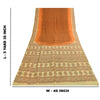 Sanskriti Vintage Sarier Brun Ren Silke Blomsterprintet Sari 5+ yard Håndværksstof