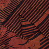 Sanskriti Vintage Sarees Red & Black Pure Silk Printed Sari 5+yd Craft Fabric