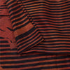 Sanskriti Vintage Sarees Red & Black Pure Silk Printed Sari 5+yd Craft Fabric