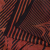 Sanskriti Vintage Sarees Red & Black Pure Silk Printed Sari 5+yd Craft Fabric