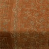 Sanskriti Vintage Sarees Orange Indian Pure Silk Printed Sari 6+yd Craft Fabric