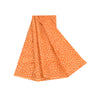 Sanskriti Vintage Sarees Orange Polka Dot Pure Silk Print Sari 5yd Craft Fabric