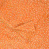Sanskriti Vintage Sarees Orange Polka Dot Pure Silk Print Sari 5yd Craft Fabric