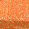 Sanskriti Vintage Sarees Orange Polka Dot Pure Silk Print Sari 5yd Craft Fabric
