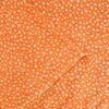 Sanskriti Vintage Sarees Orange Polka Dot Pure Silk Print Sari 5yd Craft Fabric