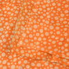 Sanskriti Vintage Sarees Orange Polka Dot Pure Silk Print Sari 5yd Craft Fabric