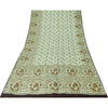 Sanskriti Vintage Sarees Pastel-Green Pure Silk Printed Sari 6yd Craft Fabric