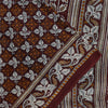 Sanskriti Vintage Sarees Brown Indian Pure Silk Printed Sari 6+yd Craft Fabric