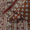 Sanskriti Vintage Sarees Brown Indian Pure Silk Printed Sari 6+yd Craft Fabric