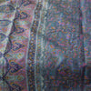 Sanskriti Vintage Sarees Gray Indian 100%Pure Silk Printed Sari 6yd Craft Fabric