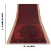 Sanskriti Vintage Sarees Dark Red IndianPure Silk Printed Sari 5+yd Craft Fabric