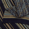 Sanskriti Vintage Sarees Blue Pure Silk Abstract Printed Sari 5+yd Craft Fabric