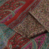 Sanskriti Vintage Sarees Light Brown Pure Silk Printed Sari 5+yd Craft Fabric