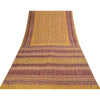 Sanskriti Vintage Sarees Yellow 100% Pure Silk Printed Sari 5+yd Craft Fabric