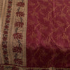 Sanskriti Vintage Sarees Red Indian 100%Pure Silk Printed Sari 5+yd Craft Fabric