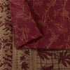 Sanskriti Vintage Sarees Red Indian 100%Pure Silk Printed Sari 5+yd Craft Fabric
