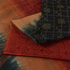 Sanskriti Vintage Sarees Black Bandhani Printed Pure Silk Sari 6+yd Craft Fabric