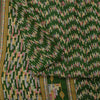 Sanskriti Vintage Sarees Green Indian Pure Silk Printed Sari 6yd Craft Fabric