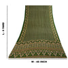 Sanskriti Vintage Sarees Green Indian Pure Silk Printed Sari 6yd Craft Fabric