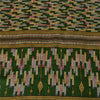 Sanskriti Vintage Sarees Green Indian Pure Silk Printed Sari 6yd Craft Fabric