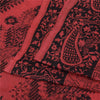 Sanskriti Vintage Sarees Blush Pink Pure Silk Peacock Printed Sari 5+yd Fabric