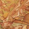 Sanskriti Vintage Sarees Orange Pure Silk Floral Printed Sari 6+yd Craft Fabric