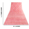 Sanskriti Vintage Sarees Pink Pure Silk Floral Printed Sari 5+yd Craft Fabric