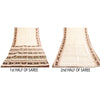 Sanskriti Vintage Sarees Ivory Indian Pure Silk Printed Sari 6yd Craft Fabric
