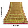 Sanskriti Vintage Sarees Green Indian Pure Silk Printed Sari 5+yd Craft Fabric