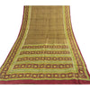 Sanskriti Vintage Sarees Green Indian Pure Silk Printed Sari 5+yd Craft Fabric