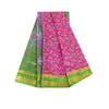 Sanskriti Vintage Sarees Pink Pure Silk Printed Sari 5+yd Floral Craft Fabric